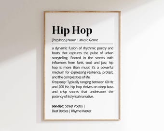 Hip Hop Definition Print: Urban Music Poster (Digital Download)