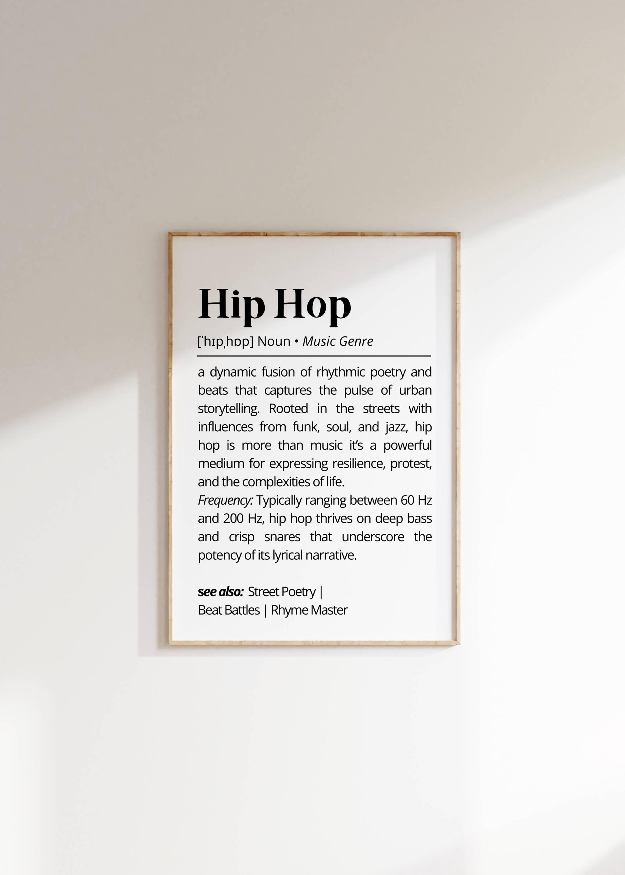 Hip Hop Definition Print: Urban Music Poster (digital Download) - Etsy