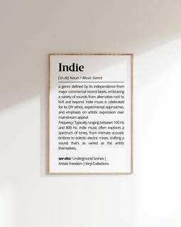 Indie Music Definition Art Print: Eclectic Typography (digital