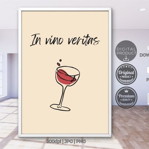 Wine Wall art Modern Print Fun Kitchen Decor Bar Cart Wine Poster Quote drinking Funny drinking quotes Text art Typography as art Red Wine