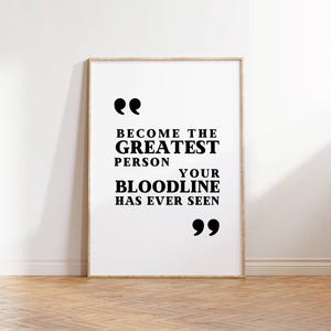 Become The Greatest Motivational Quote Wall Art Inspirational Printable Poster Gift for Her Office Typography as Art Modern Minimalist Decor