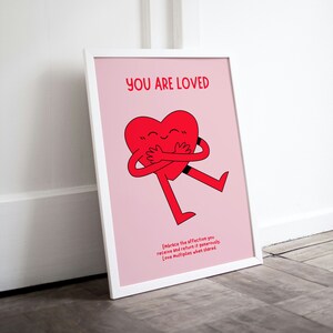 You Are amazing Quotes, digital wall art, self love print, retro wall decor, Colorful Wall art, affirmation cards, motivational quotes art