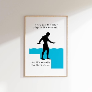 Funny Guys Humor Quote Printable Relatable Gift for Him Minimalist Wall Art Bathroom Office Decor Pool or Gym Sign Gift Card or Poster Print