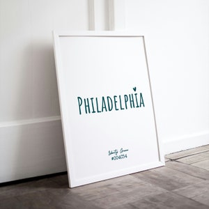 Philadelphia Wall Art, Posters of Philadelphia, Typography as Art, Philadelphia Poster, Trendy Wall Art, Art Digital Download, Text Art