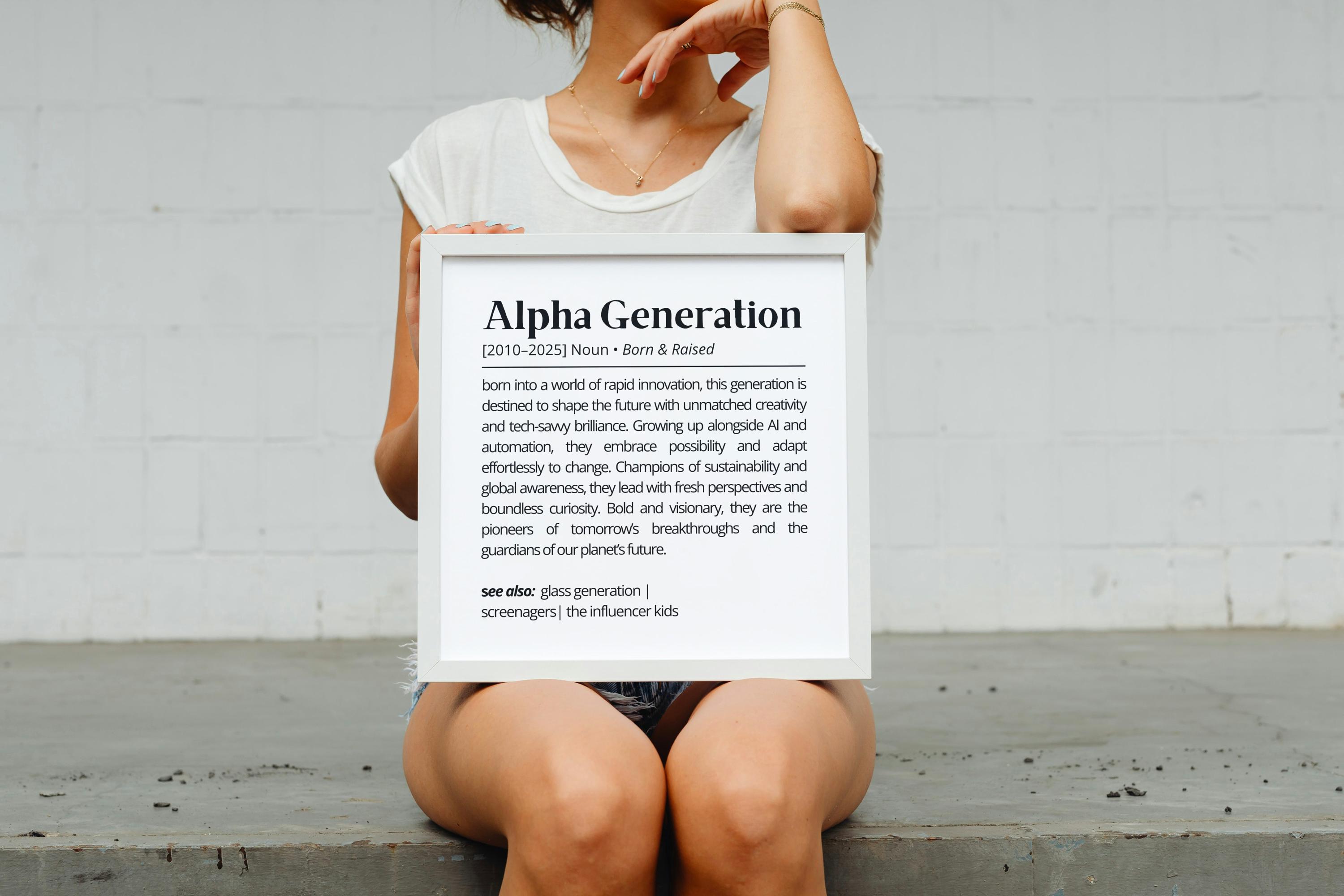 Gen Alpha Definition Print: Minimalist Kids Room Decor (digital ...