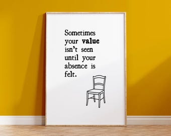 Hard Truths Quote Print: Minimalist Motivational Wall Art (Digital Download