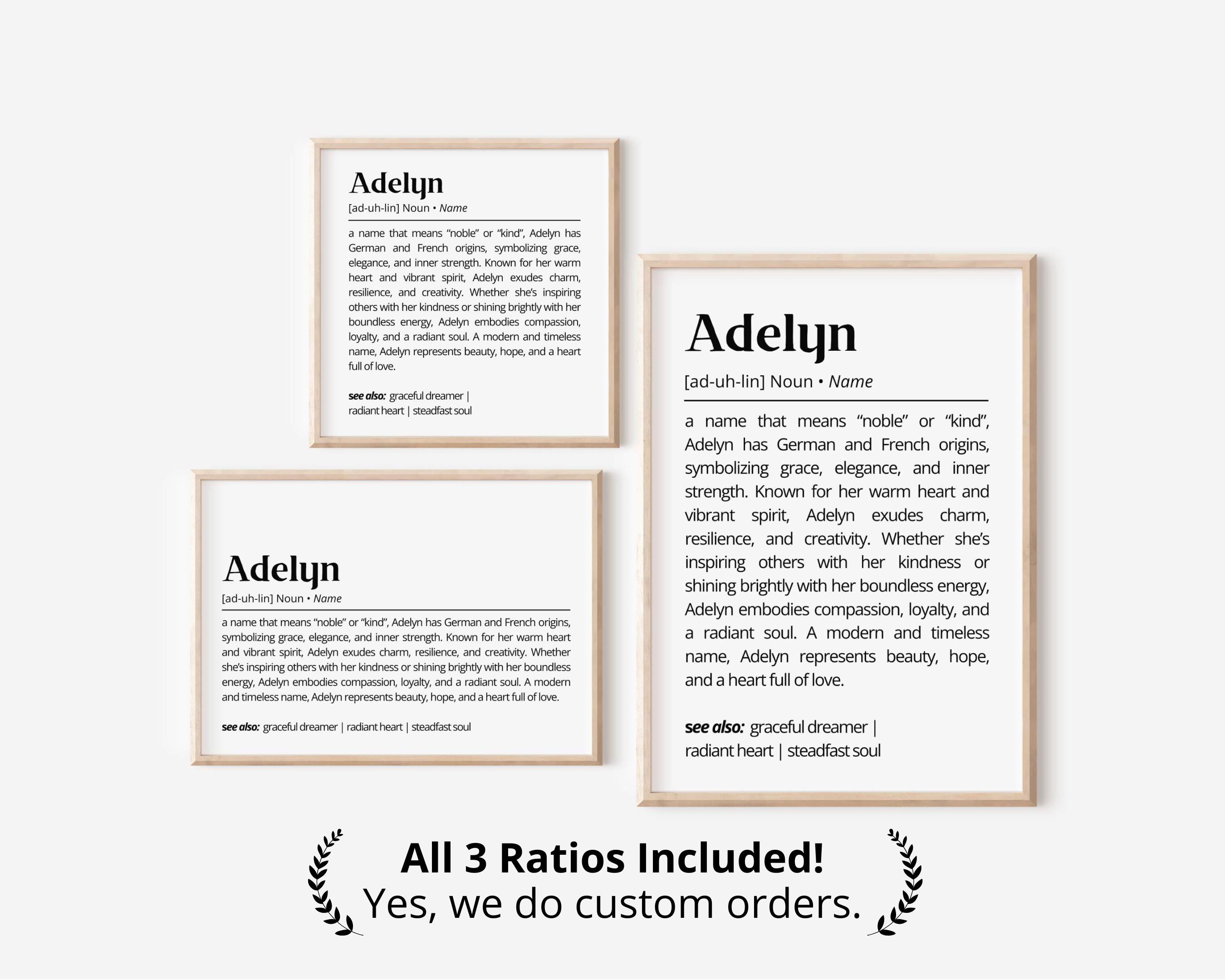 Adelyn Name Meaning Print Personalized Gift Nursery Wall Art adelyn-name-meaning-print-personalized-gift-nursery-wall-art