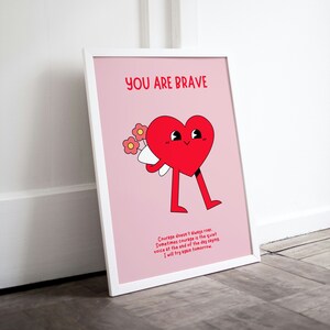 You Are amazing Quotes, digital wall art, self love print, retro wall decor, Colorful Wall art, affirmation cards, motivational quotes art