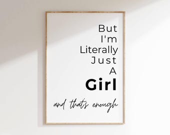 Feminist Wall Art: Girl Power Inspirational Quote (Digital Download)
