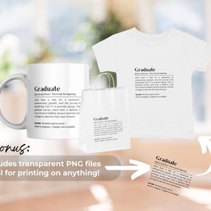 Graduate Definition Wall Art Printable Graduation Gift Inspirational ...