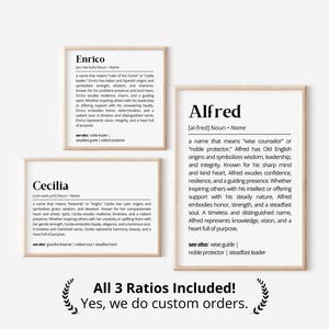Personalized Name Meaning Print: Custom Definition Wall Art (Digital Download)