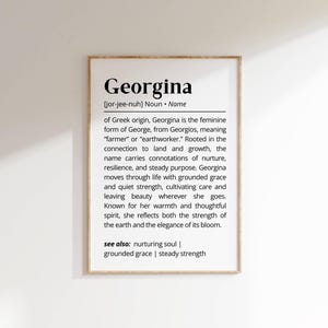 Georgina Name Meaning Print: Personalized Nursery Decor (Digital Download)