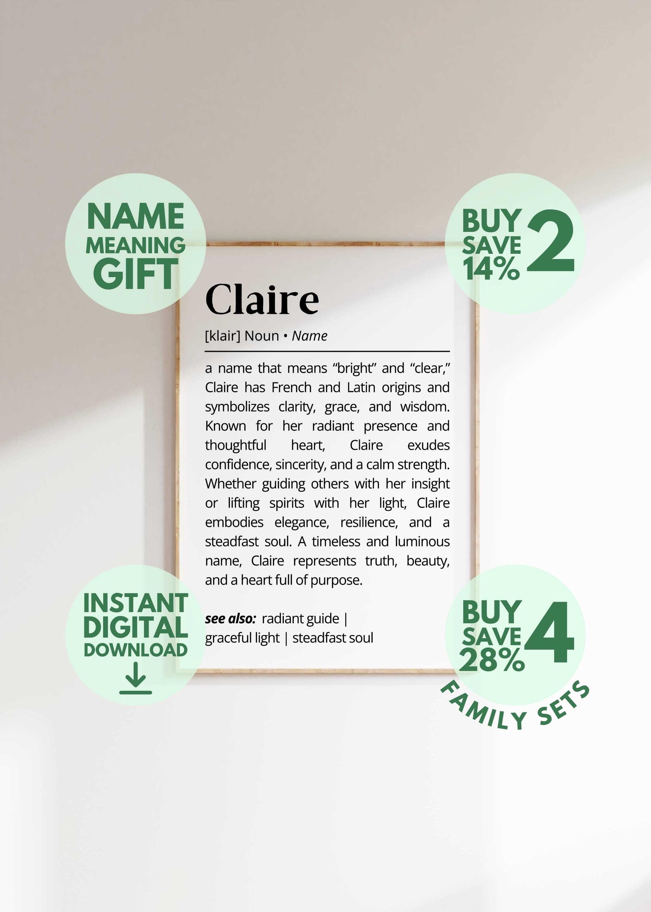 ※Claire✨(o”,o)様　確認用 Claire Baby Name - Etsy Israel
