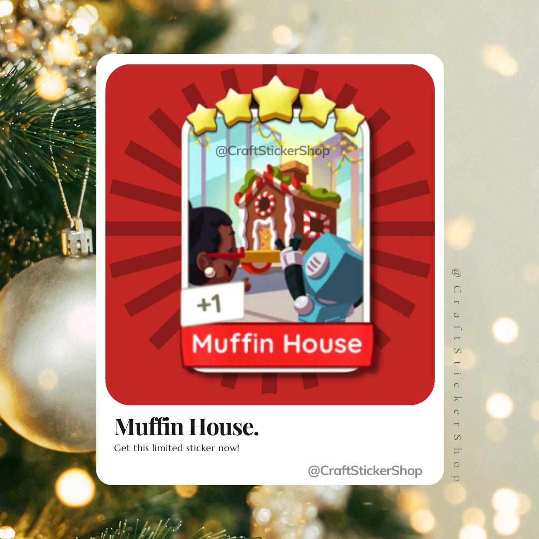 Monopoly Sticker Muffin House 5 Star Sticker Set 10 Etsy