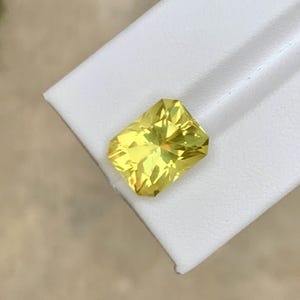 7.65 Ct Natural Lemon Quartz Radiant Cushion Cut Loose Gemstone | Precision Fantasy Cut Yellow Quartz | Fine Gem for Ring, Pendant & Custom