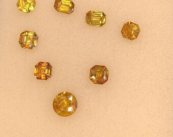 Natural Sphene Parcel 4.70 Ct Emerald Cut Loose Gemstones | Rainbow Fire Titanite | Golden  Sphene | Untreated Gems