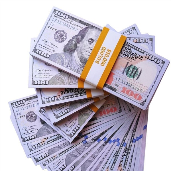 50 or 100pcs, 100 Dollar bill Replica Prop Money for Pranks, Movie & Film Production