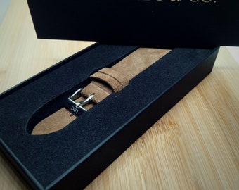 Suede (Genuine Leather) Watch Strap (20mm) with quick release pins.