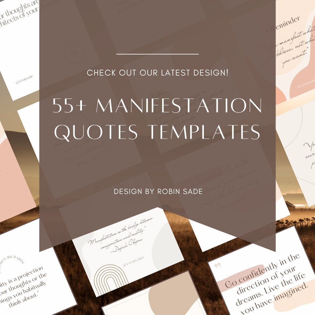 55 Beige Manifestation Instagram Quotes Templates, Canva Templates