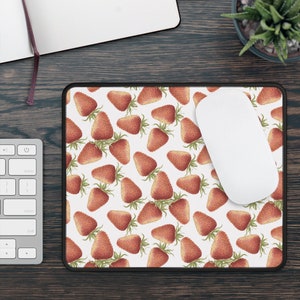 Strawberry Mouse Pad - Cottagecore Decor, Farmcore Desk Accessory