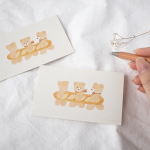 Lot de 10 mini-cartes de correspondance « Pain français » ours | Cartes de remerciement, Mini carte de voeux