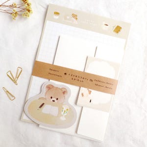 Café Bear and Home - Juego de escritura de cartas / Juego de papelería