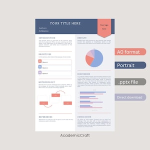 Research Poster PowerPoint Template | Academic Poster | Scientific Poster | PowerPoint Template | Conference | Seminar