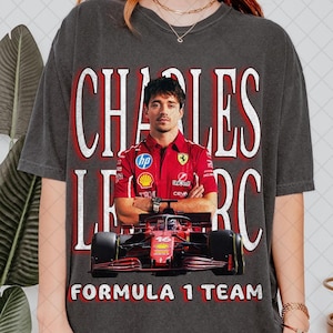 Comfort Colors Limited Charles Leclerc Ferrari F1 T-Shirt, Leclerc 16 Formula Racing Tee, Vintage Ferrari Motorsport Shirt