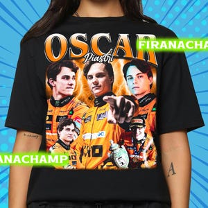 Gelimiteerd vintage T-shirt Oscar Piastri, cadeau voor dames en heren, uniseks T-shirt