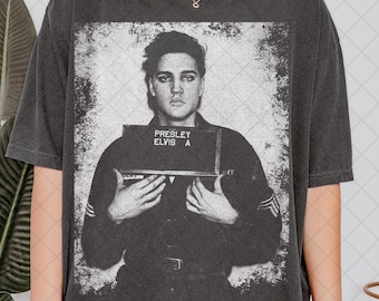 Comfortkleuren Elvis Presley vintage T-shirt, Elvis Presley Graphic Fan Tee T-shirt, cadeau voor vrouw en man T-shirt uniseks