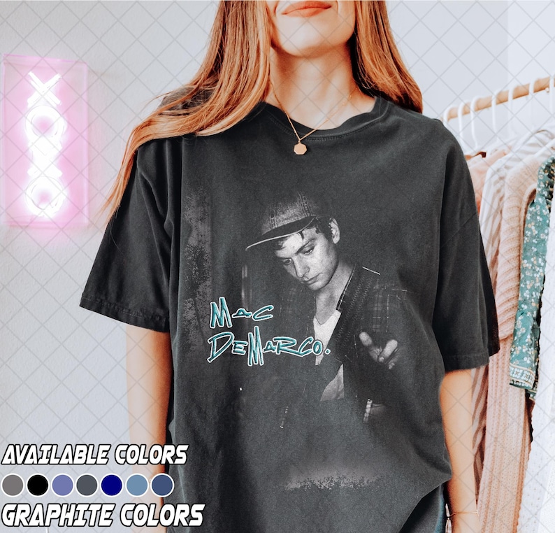 Comfort Colors Mac DeMarco Tee, Indie rock shirts, Cute shirts, indie graphic tees, Trendy shirts, Retro band tee, Mac DeMarco 2 album tee image 4