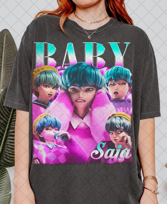 Comfort Colors Limited Baby Saja ヴィンテージTシャツ、Baby Saja レッグファン