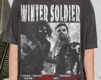 Comfort Colors Limited Winter Soldier T-shirt, Winter Soldier Bucky Barnes Bootleg Fan Tee T-shirt, present till kvinnor och män Unisex T-shirt