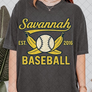 Comfort Colors Limited Savannah Baseball T-shirt, Vintage Soft Tee, Banana fan gift, Summer Sports Top, Gift For Women & Men Unisex T-Shirt