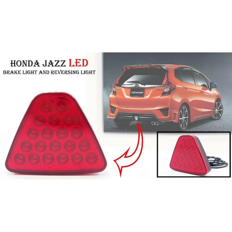 READY STOCK] Honda Jazz T5A GK GK5 CRZ CR-Z MUGEN Style Rear Bumper Skirt Reflector Triangle Led Brake Reversing Light I.53574350