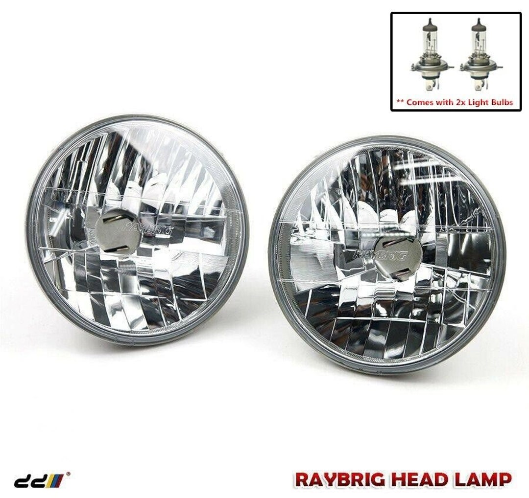 RAYBRIG Chrome Round Headlight Lamp for Nissan Suzuki Jimny SJ410 SJ413 ...