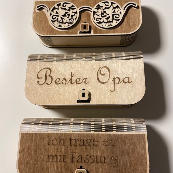 Brillenetui, Brillenbox, Brillentasche, Sonnenbrillenetui Personalisierbar - ein schönes Geschenk für Oma, Opa oder für die Ganze Familie