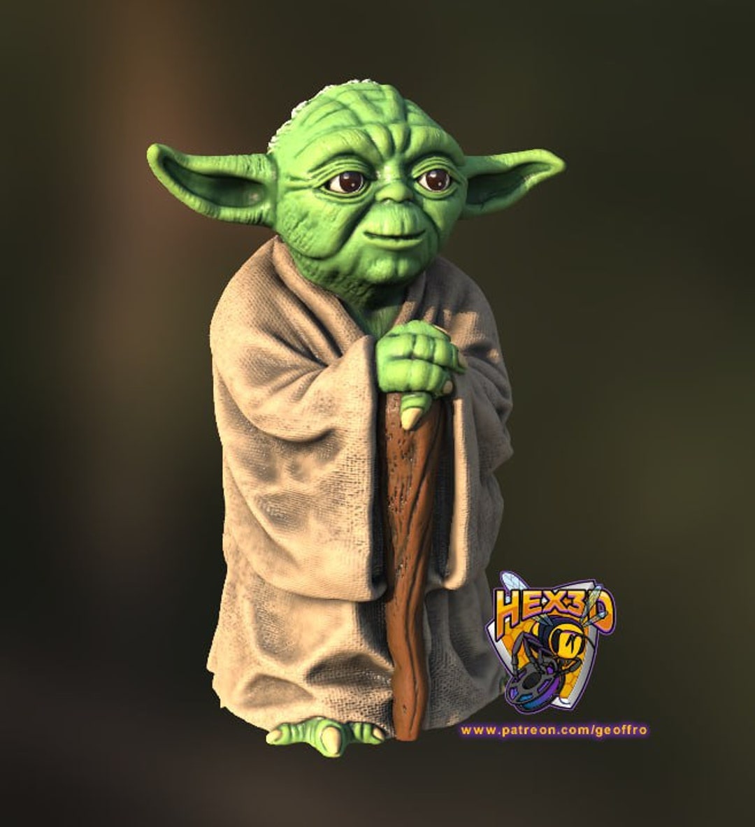 Master Yoda STL Master Yoda 3D Model Master Yoda 3D Print Etsy
