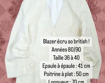 Blazer vintage écru so british.