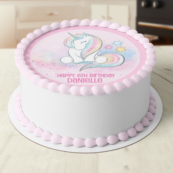 Unicorn Cake Image - Etsy