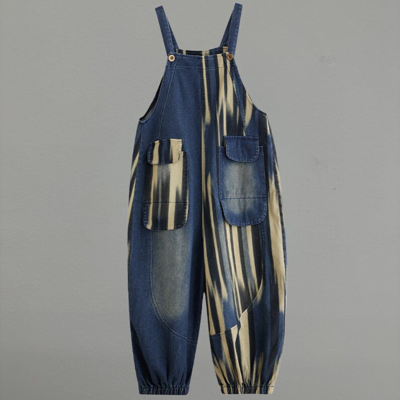 Floral Denim Overalls, Baggy Jeans Jumpsuits, Plus Size Overalls, Wide