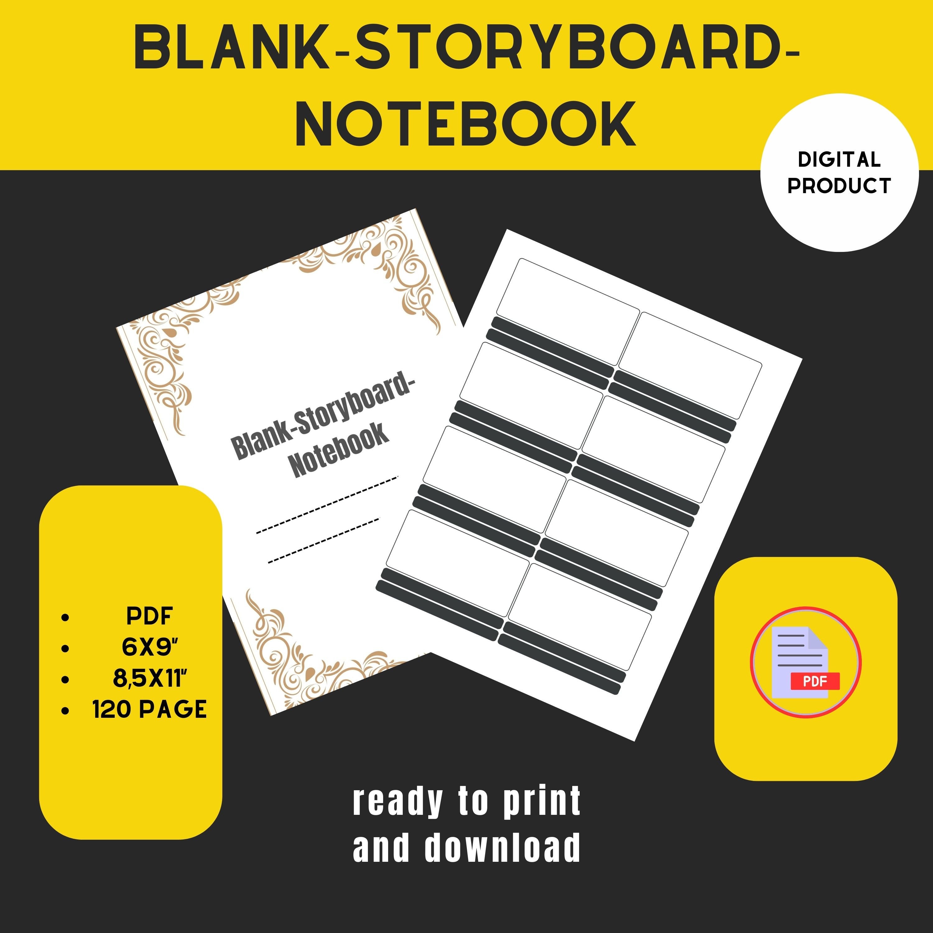 Blank Storyboard Notebook Sketchbook Template: Movie Storyboard