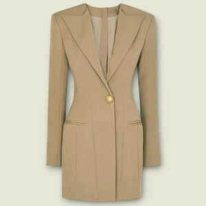 Lady's Blazer Dress Long Sleeved Type Fitted Outfit At Back Zippered Fashion zdjęcie 5