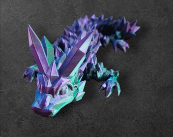 Crystal Flexi Dragon : jouet articulé imprimé en 3D