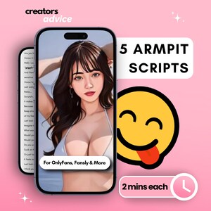 Armpit OnlyFans Scripts | 5 PPV Video Scripts | 2 Mins Each