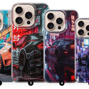 Night Driving Phone Case Cars Lover Cover fits for iPhone 16 15 14 13 12 Pro Max Samsung S25 Ultra S24 FE S23 Plus A15 A36 A55 A56