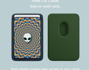 Picture Magsafe portemonnee, magnetische fantasie portemonnee compatibel met iPhone 15, iPhone 14, iPhone 13 SE Pro Max Plus