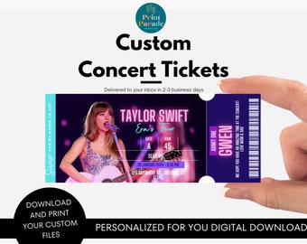PERSONALIZED Concert or Event Ticket Stub | Print | Email Delivery | Ways to Gift Concerts | Keepsake Souvenir | Birthday Gift Idea | pdf