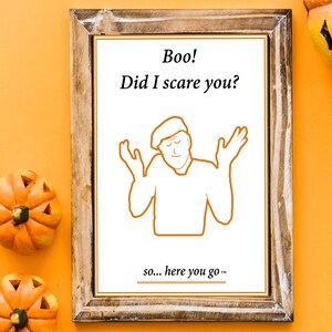 Buu! Czy cię wystraszyłem? — Wholesome & Feel-good Digital Print autorstwa So...hero you go | Prezenty i przedmioty kolekcjonerskie (edycja HALLOWEEN!)