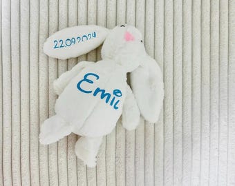 Kuscheltier Hase Personalisierbar, Plüschtier mit Namen , Kuscheltier Hase, Kuscheltier mit Namen, Kuscheltier Personalisieren, Plüschtier
